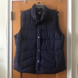 J. Crew Outlet Blue Puffer Vest